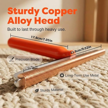 Carpet Rake for Pet Hair Removal, Dog and Cat Hair Remover Tool, Handled Fur Remover Rake for Carpets, Rugs, Mats, Couch, Car Interiors (1)