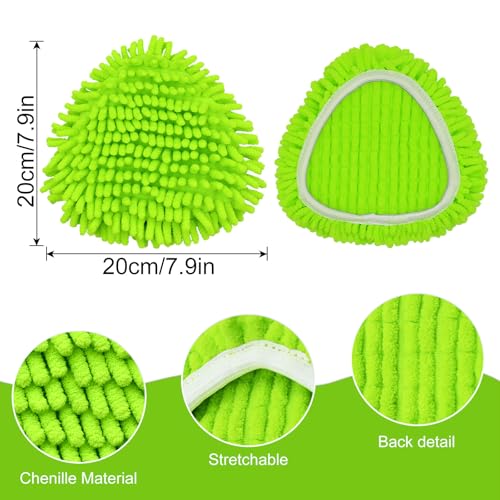 4 Pack Mop Replacement Heads Compatible with Ocedar EasyWring Spin Mop 1 Tank System Wet-Dry Chenille Mop Pad for EasyWring Mops Cloth Reusable Household Floor Cleaning and Machine Washable