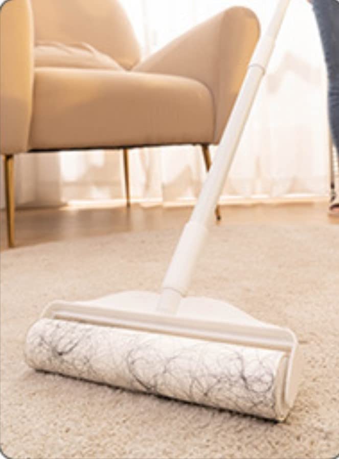Othmro 2Pcs 18m Length 152.4mm Width 0.05mm Thick Anti Static Lint Roller 6inch PE Plastic Lint Removers Anti-Static Sticky Dust Tube Remove Hair Fur for Pet Lint Roller White - color: 2pcs 59x0.5ft