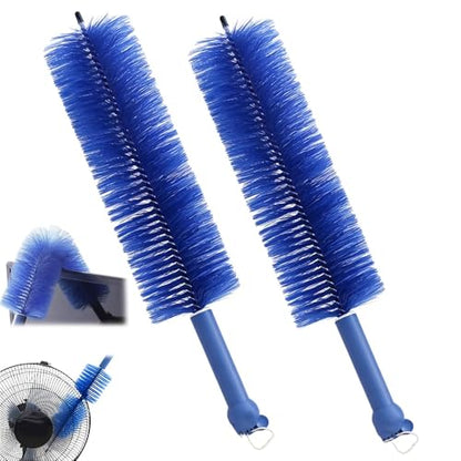 Fan Cleaner Brush, Flexible Ceiling Fan Cleaner, New Bendable Dusting Brush for Electric and Blind, Reusable Microfiber Dust Collector (Blue*2PCS) - color: Blue*2pcs