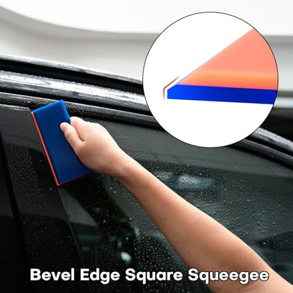 NEWISHTOOL 2 Pack Rubber Squeegee (5-Inch Replacement Blade, No Handle) | Window Tint Squeegee for Water Removal, Windshield Rear Back Glass Cleaning, PPF Installing and Window Film Application - size: 5-Inch Replacement Blade, No Handle