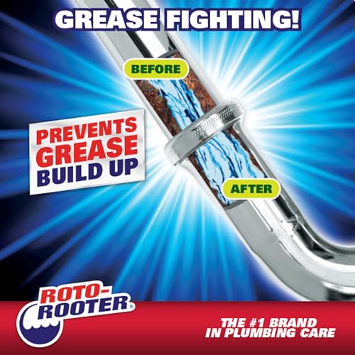 Roto-Rooter Build-Up Remover Drain Cleaner, Enzyme-Based Formula Helps Prevent Clogs and Grease Buildup, Removes Odor, Safe for Septic Systems, Pipes, Toilets, Drains and Sinks, 64 oz - size: 3.50 L x 5.75 W x 10.88 H