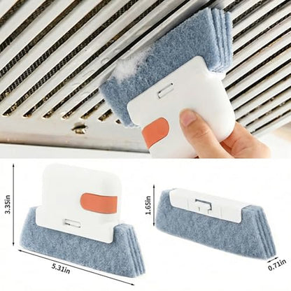 Window Track Cleaner Brush, Groove Cleaning Brush 2 in 1 Cleaner Tool Grip Brush for Window lides Gaps Tile Lines Shutter Car Vents,Orange - color: Orange