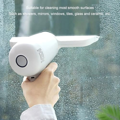 Window Vacuum, Handheld Electric WindowVac with Brush Head, Squeegee Cordless Strong Suction Electric Window for Shower Wall Glass Mirror Countertop Tiles