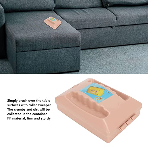 Carpet Sweeper, PP Double Roller Remove Debris Table Sweeper Cleansing Manual Sweeping Brush for Desktop Bed Clothes Desktop Carpet Sofa