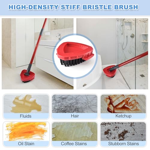 7 PCS Mop Heads Replacements for O Cedar,Mop Replace Head for Ocedar Rinseclean 2 Tank,Include 5 Microfiber Mopp Refills 1 Scrub Brush 1 Base Machine Washable & Easy to Replace,,Bucket not Included - color: Blue-5