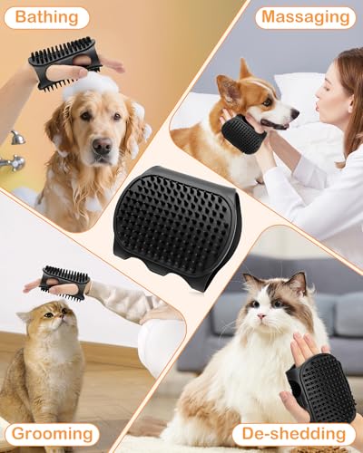 3 in 1 Carpet Rake for Pet Hair Removal Tool, 51” Adjustable Long Handle Pet Hair Removal Broom, Pet Grooming Brush, Cat Dog Hair Remover Carpet Scraper for Rugs, Mats - color: Orange-Silver