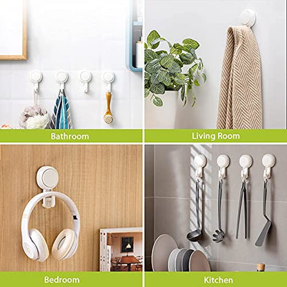 Elegear Heavy Duty Shower Hooks (2-Pack) - Waterproof, Reusable Vacuum Suction Hooks for Bathroom, Kitchen - style: 2 Pack