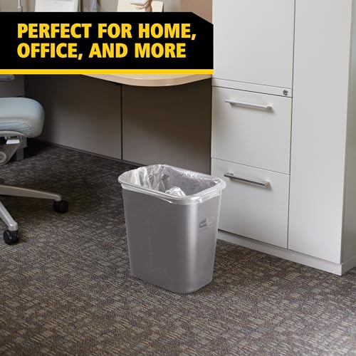 Rubbermaid Commercial Products Resin Wastebasket/Trash Can, 7-Gallon/28-Quart, Gray, Plastic, for Bedroom/Bathroom/Office, Fits Under Desk/Sink/Cabinet - color: Gray, size: 7 Gallons
