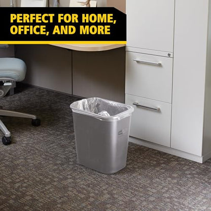 Rubbermaid Commercial Products Resin Wastebasket/Trash Can, 7-Gallon/28-Quart, Gray, Plastic, for Bedroom/Bathroom/Office, Fits Under Desk/Sink/Cabinet - color: Gray, size: 7 Gallons