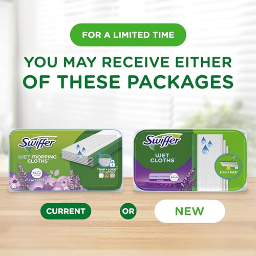 Swiffer Sweeper Wet Mopping Cloth Multi Surface Refills, Mops for Floor Cleaning, Febreze Lavender Scent, 36 Count - size: 36 Count (Pack of 1)