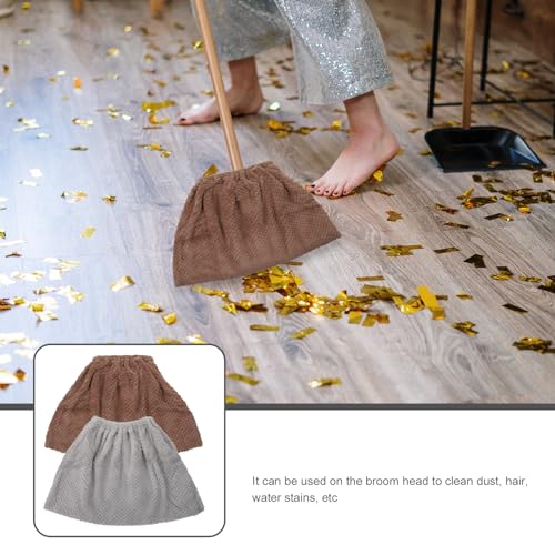 Healeved Reusable Broom Cover Cleaning Cloth for Sweeping Dust Hair and Water Stains Washable Floor Cleaning Tool for Home Hotel Restaurant Durable Replacement Mop Pad