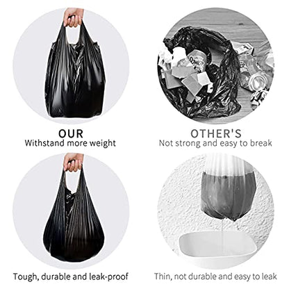 Trash Bags, Garbage Bags, 120 Count 6 Gallon [Extra Thick][Leak Proof] Rubbish Bags Wastebasket Bin Liners for Home Office Trash Can Black - color: B-Black, size: 1 Count (Pack of 120), style: 6 Gallon