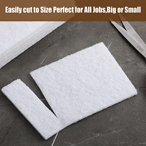 20 Pieces White Scrubbing Pad Non Scratch Scouring Pads Non Woven Scouring Sponge Multipurpose Abrasive Multi Surface Scrubber for Cleaning Polishing Home(4.5 x 9.8 Inch) - size: 4.5 x 9.8 Inch