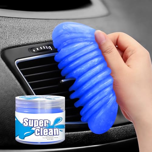 TeSabMi Car Cleaning Gel Car Cleaning Putty Car Putty Car Interior Cleaner Car Slime Car Detailing Kit Car Accessories Gifts for Men Women Stocking Stuffers Blue - color: Blue
