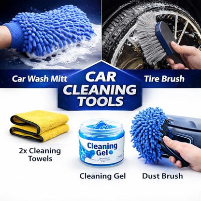 36Pcs Car Detailing Kit, Car Detailing Brush Set, Car Wash Cleaning Kit, Car Detailing Brushes, Professional Car Care Kit for Interior Exterior Wheels, Blue - color: Black