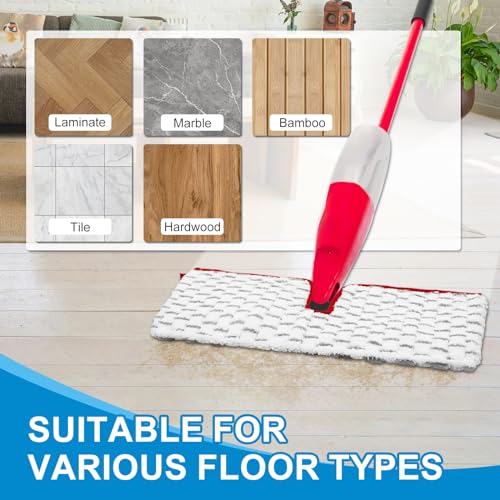 Microfiber Spray Mop Pads Compatible with Promist MAX Spray Mop, Mops Refills for Ocedar Replace Head Replacements, Double Sided Usable Pads for Dry Wet Floor Cleaning (4 Pack Grey) - color: 4 Packs Grey