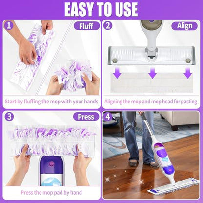 60 Count Disposable Pads for Swiffer Power Mop,Replacement for Swiffer Mopping Pads Refills Compatible with Swiffer Power Mop Pads,Multi-Surface Safe on All Finished Floors Cleaning - size: 60PC