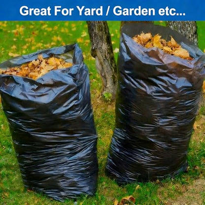 55 Gallon Trash Bag, 66 Count Garbage Trash Bags, 2.0 Mil Heavy Duty 40 x 47" Large Black Plastic Trash Can Liners Huge for Construction Industrial Yard Outdoor Commercial - size: 1 Count (Pack of 66)