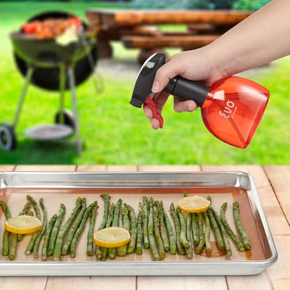 Evo Oil Sprayer Minis, Non-Aerosol for Olive, Cooking Oils, and Vinegars, Red, 8-Ounce Capacity, Set of 2 - color: Red