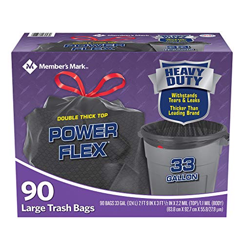 Member's Mark Power-Guard Drawstring Bags - 33 gal. - 90 Count - size: 90 Count (Pack of 1)