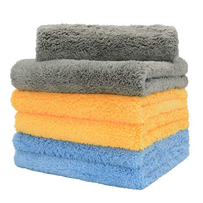 CARCAREZ Microfiber Towels for Cars, Car Drying Wash Detailing Towel with Plush Edgeless Microfiber Cloth (Multi) - color: Multicolor