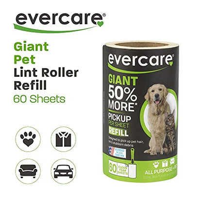 Evercare Pet 60 Layer Giant Lint Roller Refill - size: 60 Sheet Count (Giant)