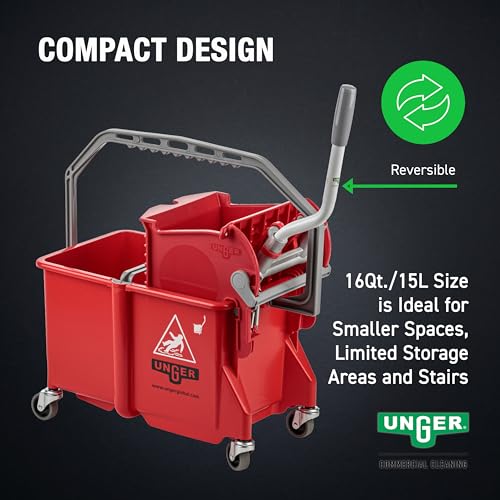 Mop Dual Bucket with Side Wringer, 4 gal.