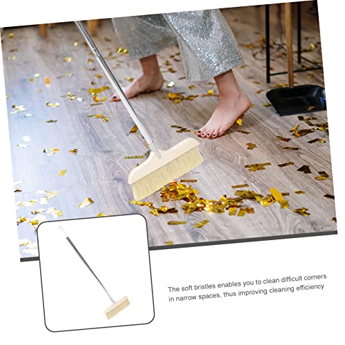Long Handle Soft Bristle Brush Detachable Sweeping Broom Floor Cleaning Broom for Home