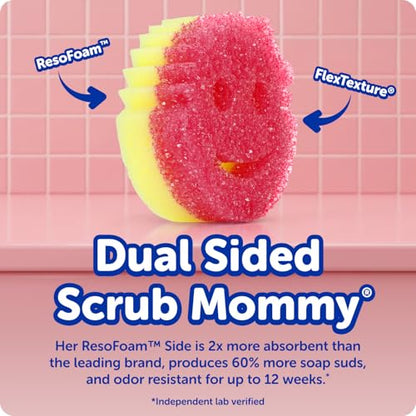 Scrub Mommy Kitchen Sponges - Dual-Sided Dish Sponges for Scrubbing - Non-Scratch Cleaning Sponges for Washing Dishes, Bathroom & Multi-Surface Cleaning - Online Exclusive (3 Count) - size: 3 Count (Pack of 1), style: Exclusive Scrub Mommy