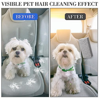 Loopeer 2 Pcs Pet Hair Remover Pumice Stone for Dog Cat Hair Removal Cleaning Pet Fur Stone 6 Inch Dog Fur Cleaning Tool for Car Interior Bedding Carpet Couch Furniture(3.74 x 2 x 1.6 in) - size: 3.74 x 2 x 1.6 In