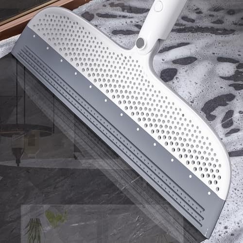 Multifunction Floor Squeegee Broom for Pet Hair Removal, Silicone Magic-Style Broom for Floor Cleaning, 51.77" Long Handle for Carpet, Bathroom Tile, Hardwood Floors, Garage, Liquid Spills, Fine Dust - size: Large