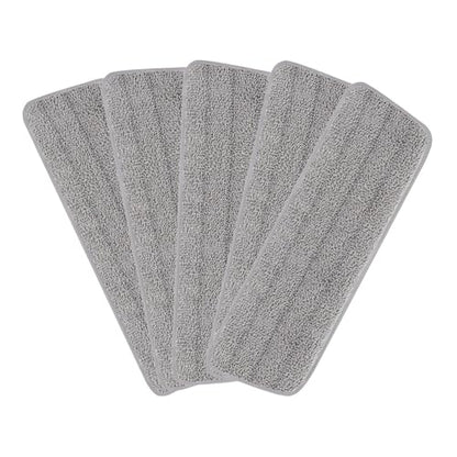 16.5 inch Reusable Mop Pads Microfiber Spray Mop Replacement Heads for Wet/Dry Mops Compatible with Bona Floor Care System (5 Pack) - color: Gray