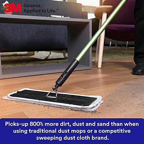 3M Easy Trap Sweep and Dust Sheets,1 Roll of 60 8" x 6" Sheets,Disposable Easy Sweep Floor Duster,Picks Up 8X More Dirt,Dust,Sand,Hair,Works on Dry or Wet Surfaces,Hardwood Floors,59152W,(Pack of 8) - size: 1 Roll of 60 8" x 6" Sheets (Pack of 8)