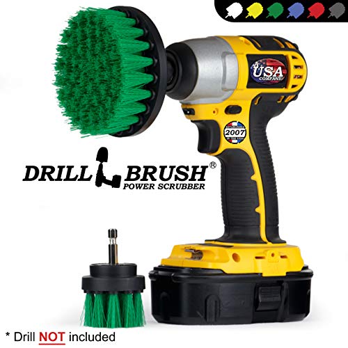 Drill Brush Kitchen Cleaning Supplies - Brush for Drill Oven Cleaning - Home Cleaning Brushes - Drill Brush Microwave Scrubber Set - Kitchen Sink Drill Scrub Attachment - Pots and Pans Cleaning Tools - color: Green