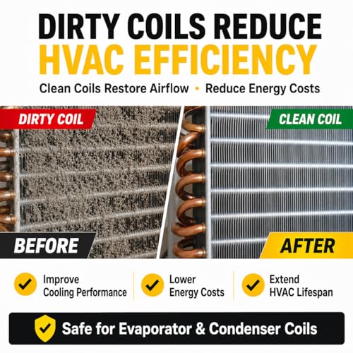 AC Coil Cleaning Brush & Fin Cleaner Comb for HVAC Evaporator & Condenser