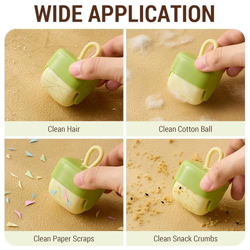 Mini Portable Lint Roller, Reusable Lint Rollers, Washable Sticky Roller for Pet Hair Debris Removal Tool - Mini Lint Roller for Purse and Household (Beige) - color: Beige