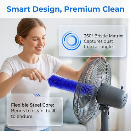 Bendable Microfiber Head, 2026 Fan Cleaner Brush, Washable Reusable Dust Remover for Fans, Air Conditioning, Curtain, Car Vents (Mix 2pcs) - color: Mix 2pcs