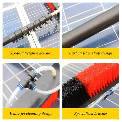 Window Cleaning Tools Professional Cleaner Window Washing Kit with Extension Pole for High Ceilings Microfiber Scrubber for Indoor Outdoor High Glass - size: 400cm/13ft