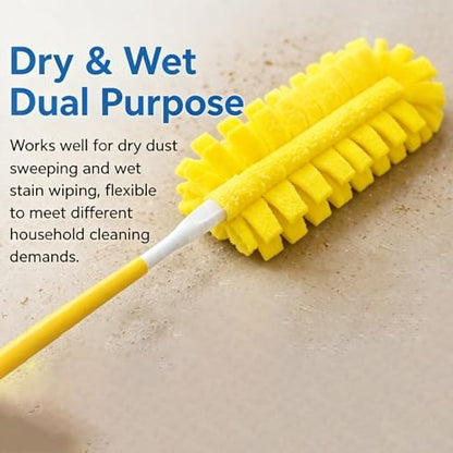 Reusable Chenille Microfiber Dust Duster, 2026 Upgrade Removable Washable Cloth Covers, 360° Electrostatic Duster Refills with Handle, Multi-Surface Dusting Mop for Efficient Home Cleaning (Set A) - color: Set a