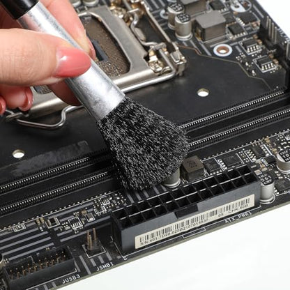 9 Pcs Keyboard Cleaning Brushes Kit Keyboard Brush Anti Static Brush with Keycap Puller & Tweezers Nylon Dust Cleaning Brushes for Computer Laptop Mechanical Keyboards Camera Motherboard Small Space
