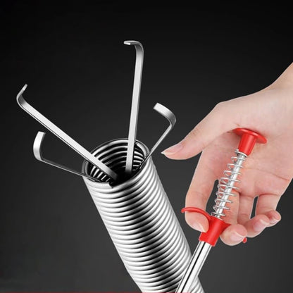1Pcs Drain Clog Remover Tool Hair Catcher Sink Snake Flexible 4-Claw Grabber for Kitchen Sink Bathroom Shower Tub Toilet(23.6 Inch)