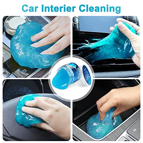 FiveJoy Universal Car Cleaning Gel Detailing Putty, Car Goop Cleaner Car Interior Cleaner Putty, (Blue, 4Pack (22.4oz)), KC-245 - color: blue