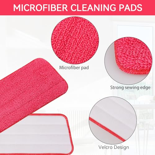 8 Pack Spray Mop Refills Compatible for Libman Freedom Spray Mop, Reusable & Washable 16in Microfiber Floor Cleaning Mop Pads for Spray Mop - color: 6 Pack
