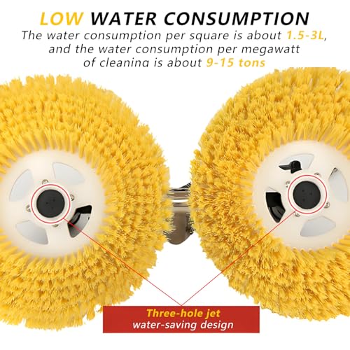 Dual Head Water Fed Pole Kit,11.5ft 18ft 24.6ft Telescopic Rod,25.6in Cleaning Width,w/Water Pump & Hose,for Solar Panels and Storefront Windows 3.5m(11.5ft) - size: 3.5m(11.5ft)