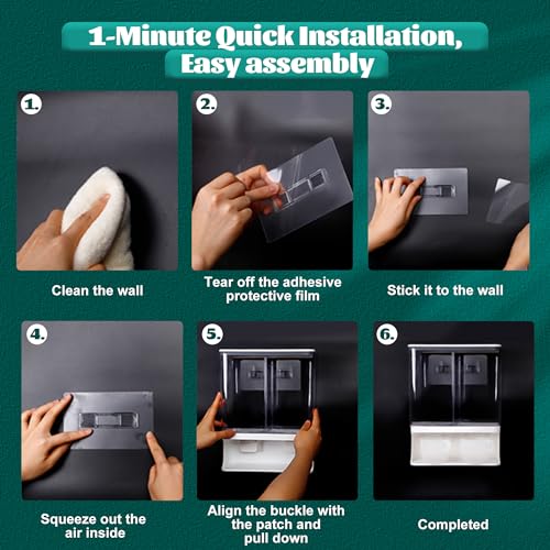 105 Oz Laundry Detergent Dispenser with Nail - Wall Mounted Scent Booster Beads Container, Softener Beads Storage, Rice Dispenser, Dry Food/Solid Grain Organizer - size: 105 oz
