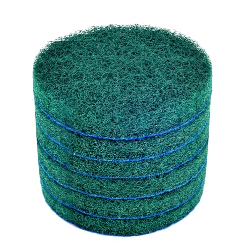 Kichwit 6-Pack Replacement Scrub Pads, Super Abrasive, Green (5 Inch) - color: Green - Very Abrasive