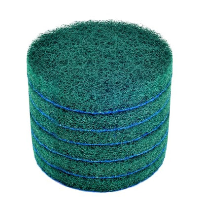 Kichwit 6-Pack Replacement Scrub Pads, Super Abrasive, Green (5 Inch) - color: Green - Very Abrasive