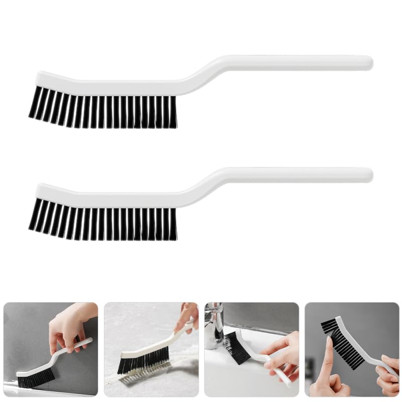 Amosfun 4pcs Hard Bristle Crevice Cleaning Brush 8.2" Gap Cleaning Tool for Kitchen Bathroom Window Tracks and Narrow Spaces - color: Multix2pcs, size: 21.00X5.20X1.50CMx2pcs