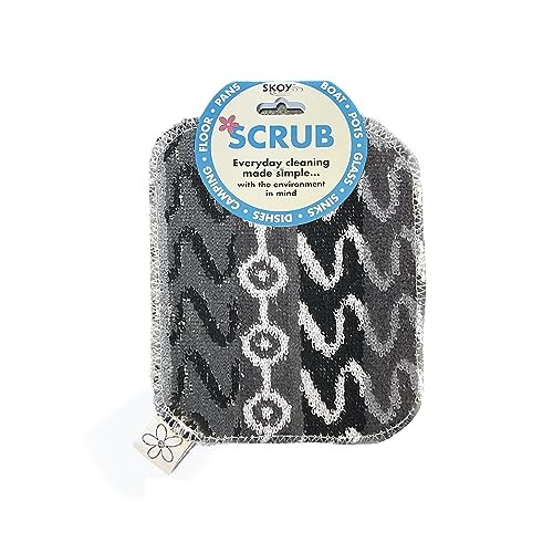 Skoy Scrub, 1-piece Reusable, Non-Scratching Dish Scrubber for Kitchen and Household Cleaning, Planet-Friendly, Dishwasher Safe Soft Scrub, Monochromatic Colors - color: Monochromatic, size: 1-Pack
